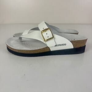 Mephisto Helen Sandals Womens EU Size 35 US 5 White Smooth Leather